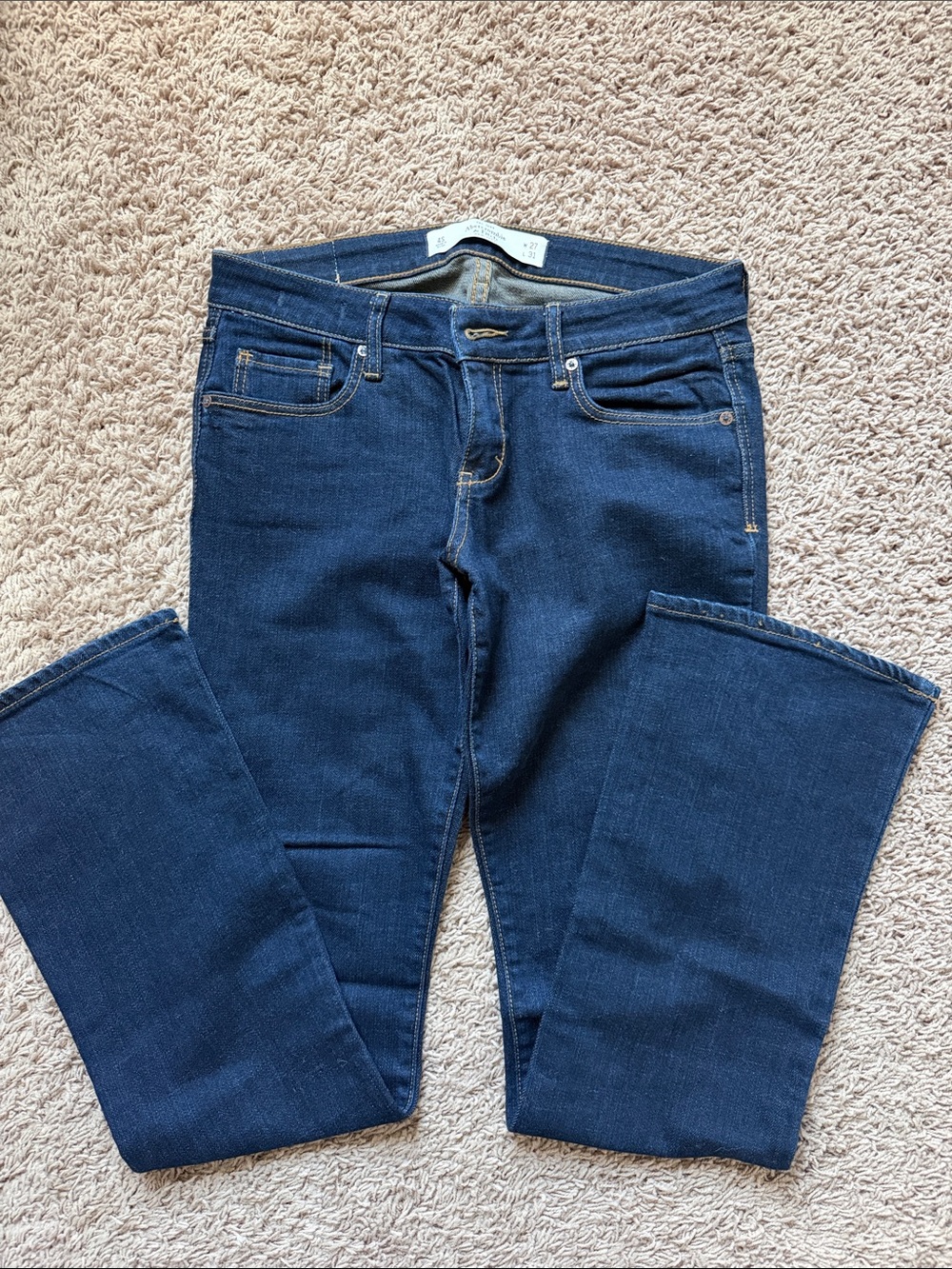 Abercrombie and fitch Women's Boot Cut Jeans in Dark Blue Denim 4S